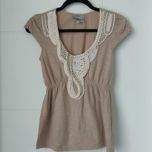 Anthropologie Beige Top